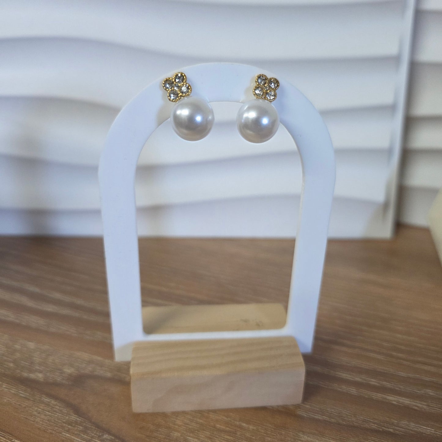 Boucles d'oreilles SILVIA perle | Acier inoxydable
